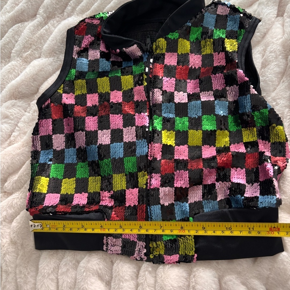 Colorful Checkered Kids Dance Vest - Picture 4 of 8